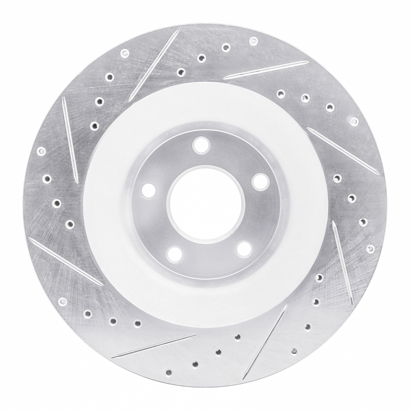 Chrysler 200 Brake Rotor (1) - Front Right - R1 Concepts - Drilled & Slotted - Silver - `08-`14